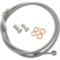 Goodridge 2008 HD FLHT/FLHTC/FLHTCU/FLHX (w/ABS) +2in Clear Brake Line Kit w/Black Fittings