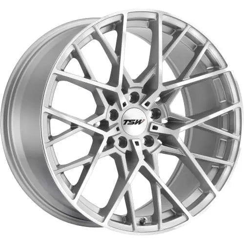 TSW Alloy Wheels silver auto part