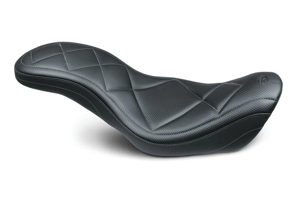 Mustang 14-17 Harley Fat Bob Super Tripper 1PC Seat - Black