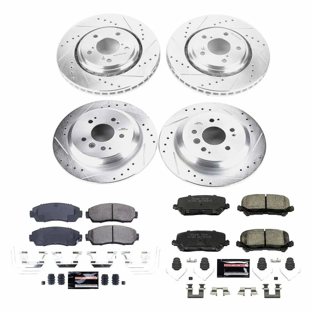 Power Stop 19-20 Honda Passport Front & Rear Z23 Evolution Sport Brake Kit