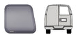 FIXED WINDOW RIGHT HAND REAR DOOR WINDOW 97C GM