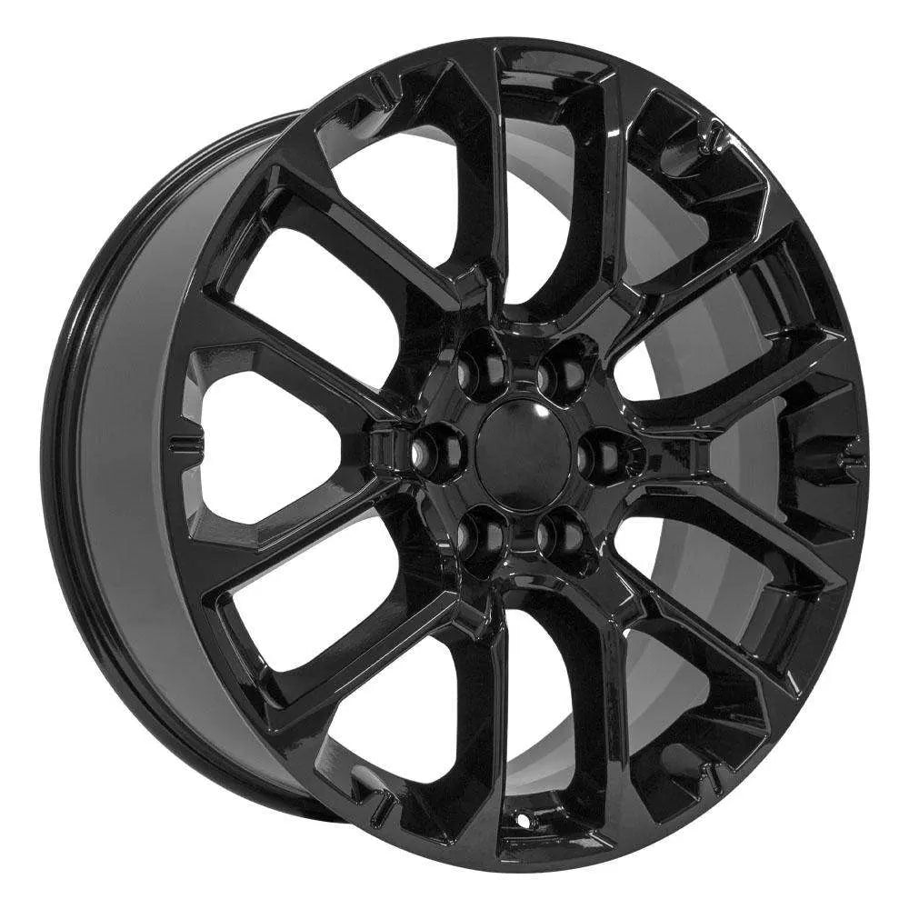 24 IN REPLICA WHEEL FITS CHEVROLET SUBURBAN 1500 CV67 BLACK 24X10