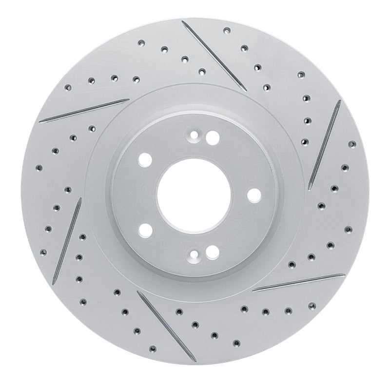 DFC 20-25 Hyundai Palisade Front Right Drilled & Slotted Geoperformance Rotor