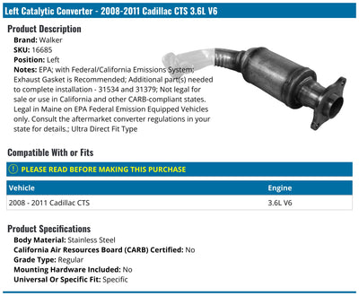 Walker Exhaust auto part