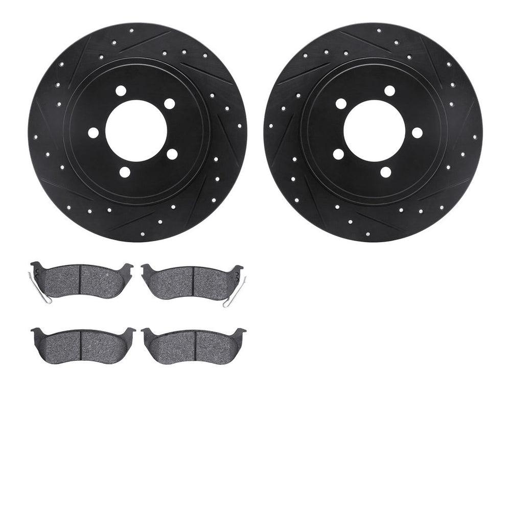 R1 Concepts Brake Rotor- Slotted - Silver Fits Ford Mustang