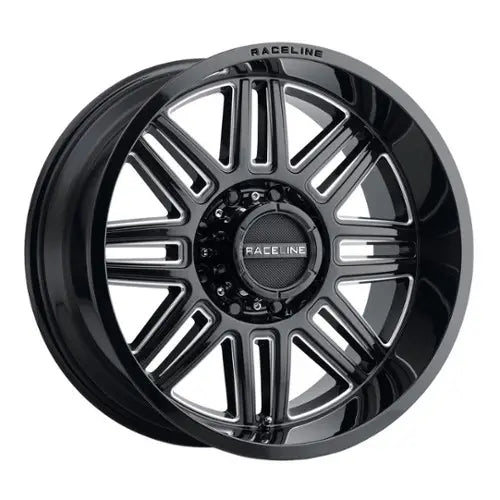 SPLIT GLOSS BLACK MILLED 20X9 6X139