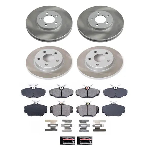 Power Stop 96-99 Ford Taurus Front and Rear Semi-Coated Rotor Kit