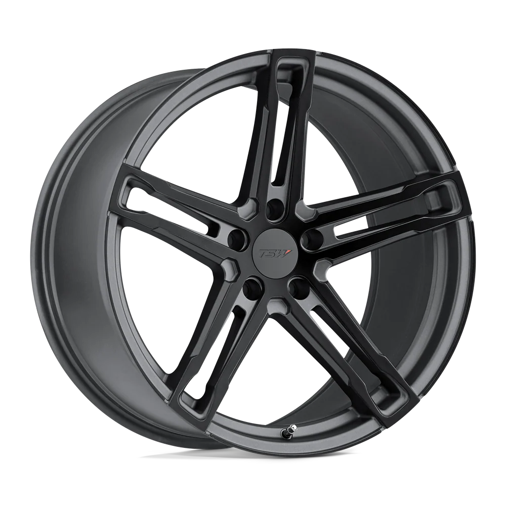 ~(28 lbs. 22X22X10)~ TSW MECHANICA 20x8.5 5/114.3 ET40 CB76.1 MATTE GUNMETAL W/MATTE BLACK FACE