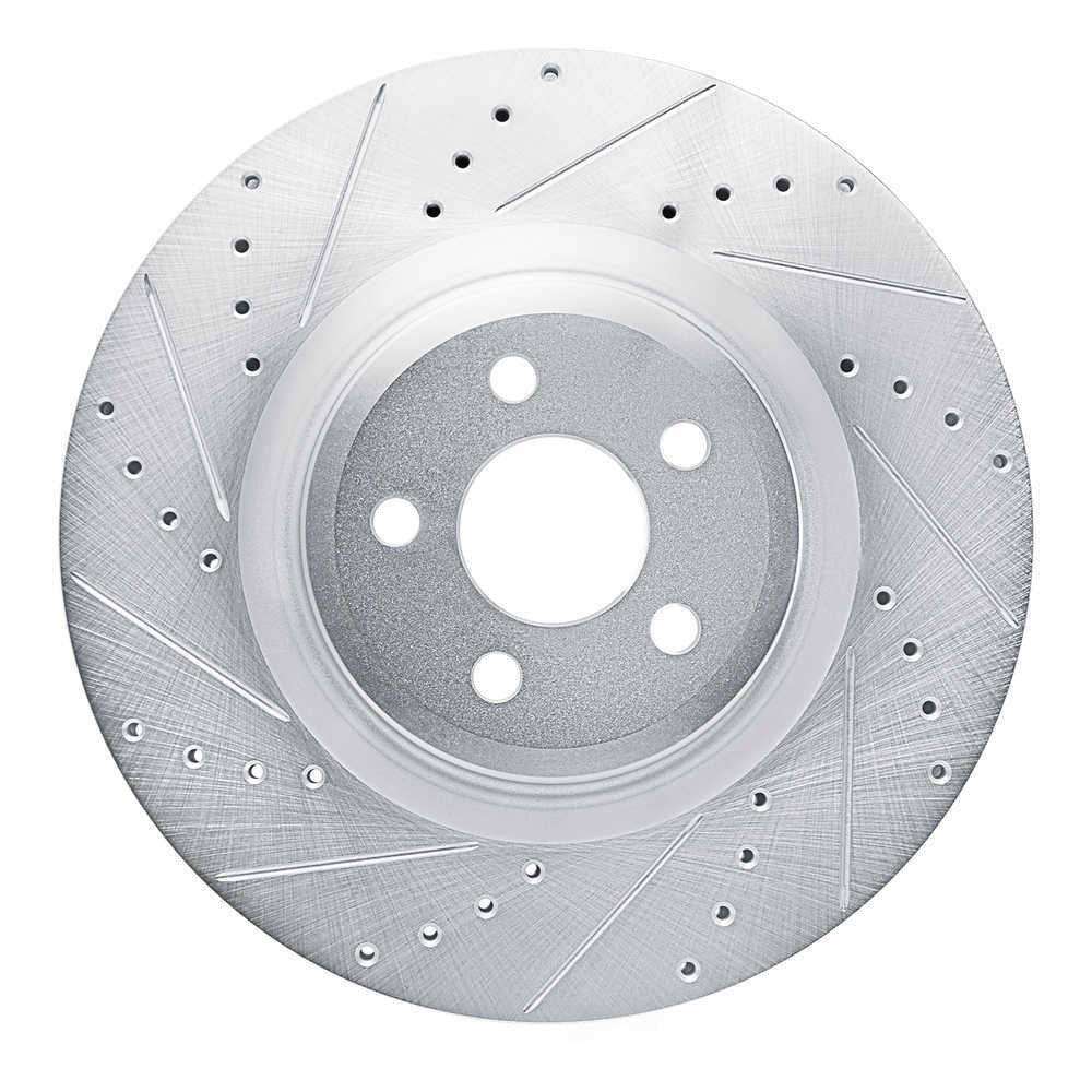 DFC 19-24 Ford Edge Front Left Drilled & Slotted Silver Brake Rotor
