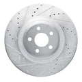 DFC 19-24 Ford Edge Front Left Drilled & Slotted Silver Brake Rotor