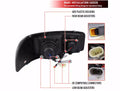 DENALI PROJECTOR HEADLIGHTS WITH CHROME HOUSING CLEAR LENS AND AMBER REFLECTOR
