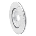 R1 Concepts Brake Rotor Drilled and Slotted Silver Fits Ford Mustang