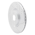R1 Concepts Brake Rotor Drilled and Slotted Silver Fits Ford Mustang