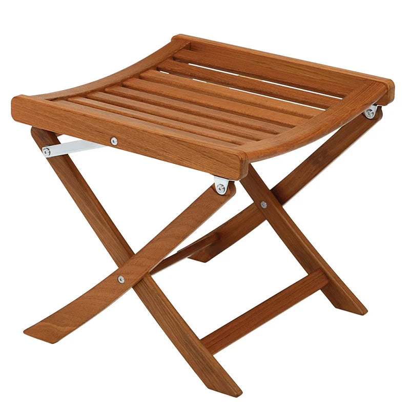 TEAK MATCHING FOLDING FOOT STOOL
