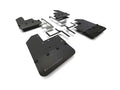 Rally Armor 19-25 Jeep JT Gladiator (Mojave/Rubicon) Black Mud Flap w/Grey Logo
