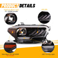 1619 FORD F150 1517 PROJECTOR DRL HEAD LIGHTCHROME/CLEAR