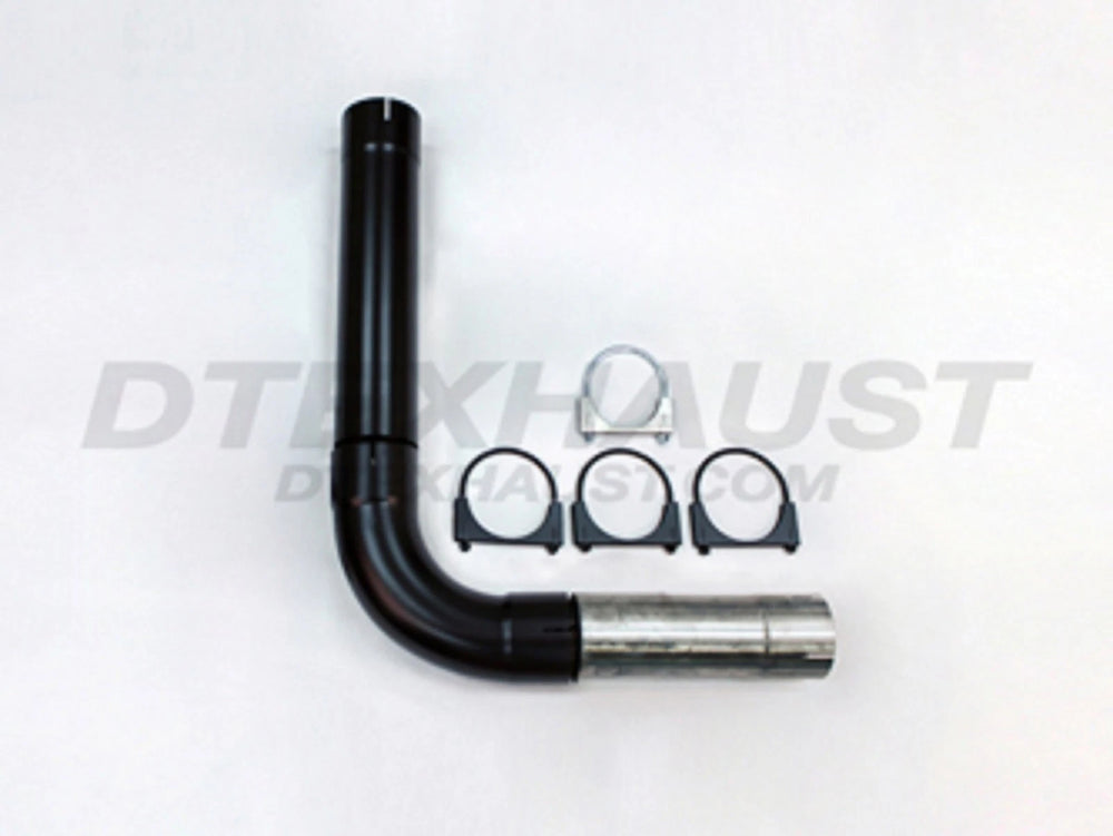 ~(19 lbs. 23X12X11)~ Black Powder Coated 409Stainless 5.00IN Universal Diesel Single Exhaust Stack Kit