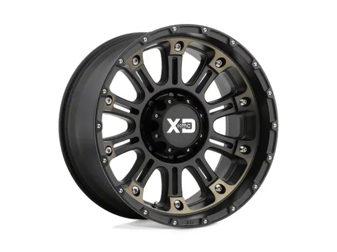 HOSS 2 20x9 6x139.70 SATIN BLACK MACH W/ DARK TINT CLEAR COAT (12 mm)