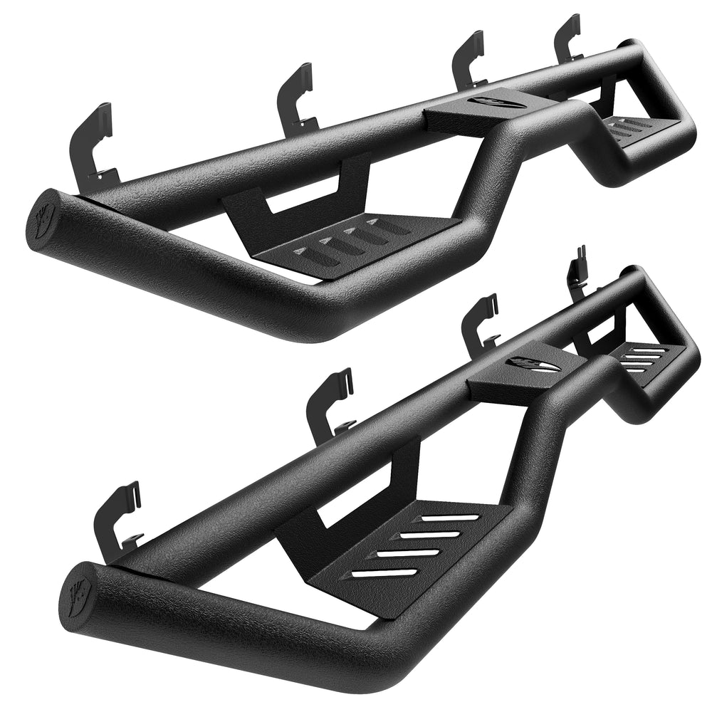 0718 SILVERADO/SIERRA 1500/2500/3500HD CREW CAB KOBRA RUNNING BOARDS TEXTURED B