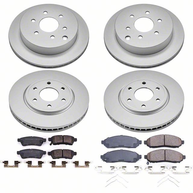 Power Stop 2019 Nissan Frontier Front & Rear Z17 Evolution Geomet Coated Brake Kit