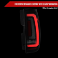 SUBURBAN GMC YUKON AND YUKON DENALI LED TAILLIGHT MATTE BLACK HOUSING AND SMOKED LENS - RED LIGHT BAR SEQUENTIAL TURN SIGNAL BREATHING LIGHT EFFECT