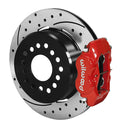 Wilwood Forged Dynalite P/S Park Brake Kit Drilled Red Chevy 12 Bolt-Spec 3.15in Brng Staggered mt