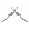 Crossmember Back w H-Pipe Exhaust System 78-88 EL Camino Exc SS Split Rear Dual Exit 2.5 in Intermediate And Tail Pipe Turbo Pro Muffler Hardware Incl Tip Not Incl Catalytic Converter Incl Pypes Exhaust
