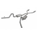 Crossmember Back w H-Pipe Exhaust System 78-88 EL Camino Exc SS Split Rear Dual Exit 2.5 in Intermediate And Tail Pipe Turbo Pro Muffler Hardware Incl Tip Not Incl Catalytic Converter Incl Pypes Exhaust