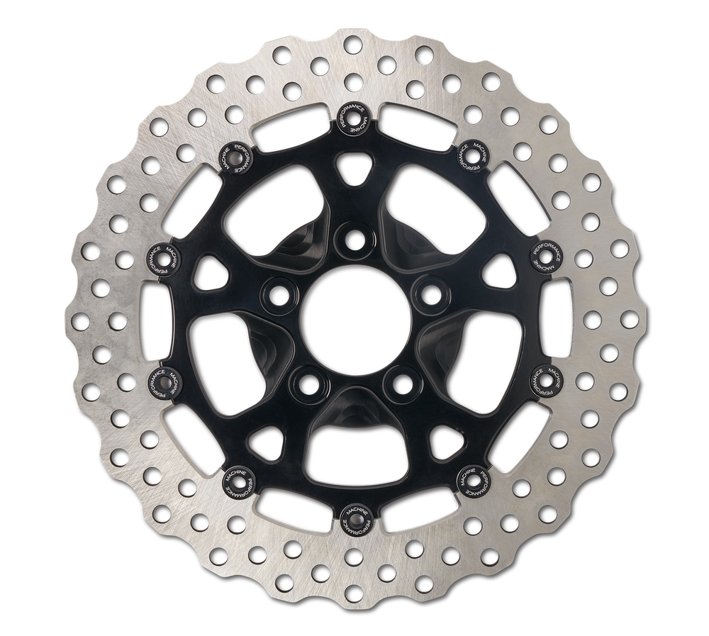 Performance Machine Disc Carr Dominator 320Mm X .20 Ff No O/S Front Black Ano