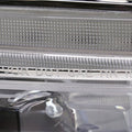 PROJECTOR HEADLIGHTS WITH SEQUNETIAL TURN SIGNAL LED BAR CHROME HOUSING AND CLEAR LENS