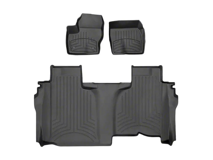 WeatherTech 2019+ Chevrolet Silverado 1500 Front and Rear FloorLiner HP - Black