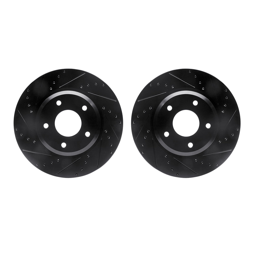 R1 Concepts Brake Rotor- D/S - Black Fits Pontiac GTO