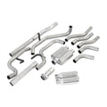 0914 FORD F150 CATBACK EXHAUST SYSTEM POLISHED TUBE W/BLACK TIPS