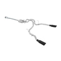 0914 FORD F150 CATBACK EXHAUST SYSTEM POLISHED TUBE W/BLACK TIPS