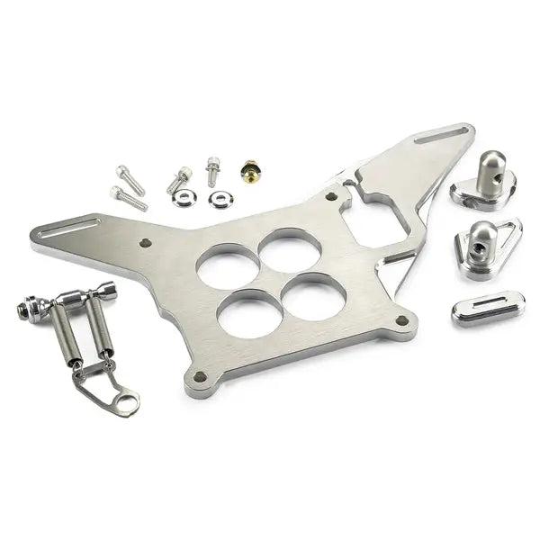 BLACK BILLET THROTTLE/KICKDOWN PLATE FOR 4150 HOLLEY STYLE CARB;W/RETURN KIT