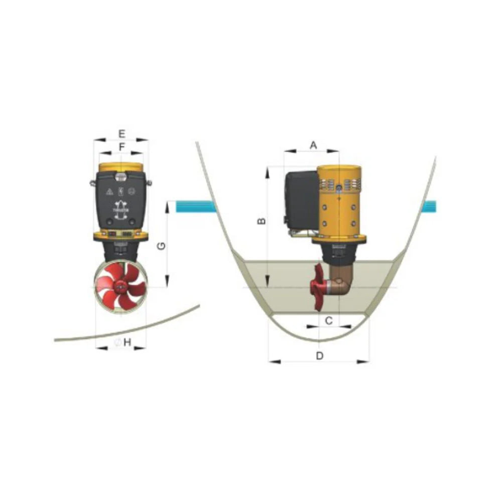 SWING THRUSTER ELECTRIC, 55 KGF 24