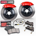 StopTech 09 Ford Focus RS Front Big Brake Kit w/ Red ST-40 Calipers 355x32mm Slotted Rotors