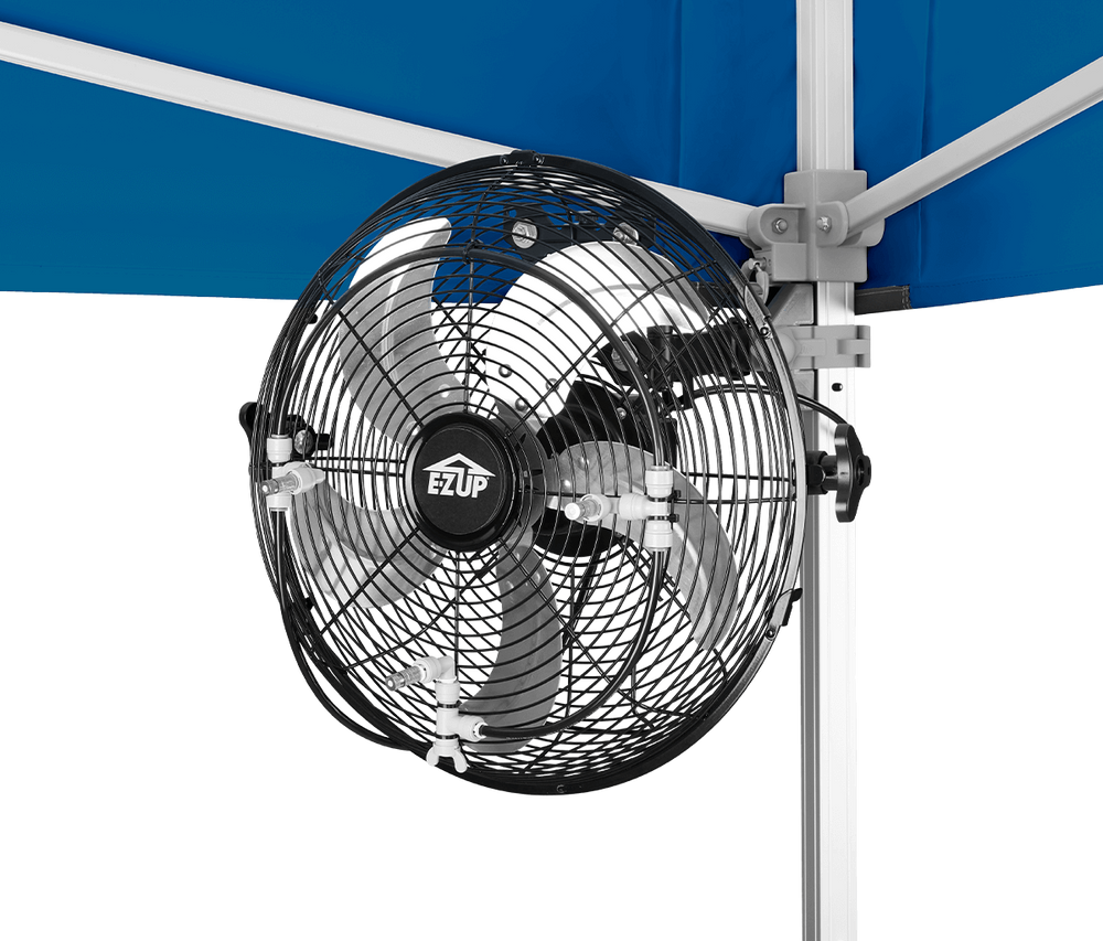MISTING FAN KIT SQUARE LEG SHELTER PORTABLE RECHARGEABLE ONE BOX