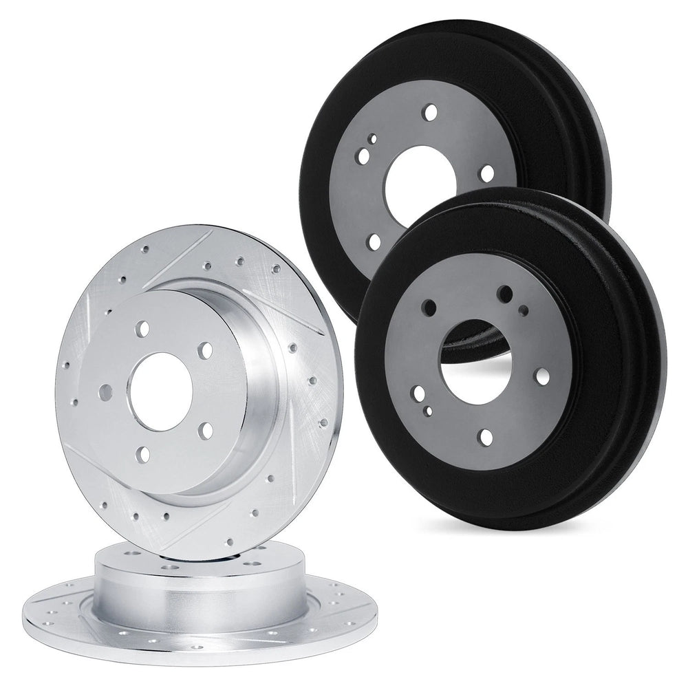 R1 Concepts Brake Rotor Drum- D/S - Silver Fits Toyota Pickup