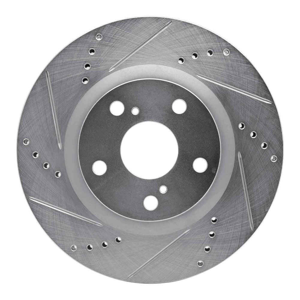 DFC 21-25 Dodge Durango Front Left Drilled & Slotted Silver Brake Rotor