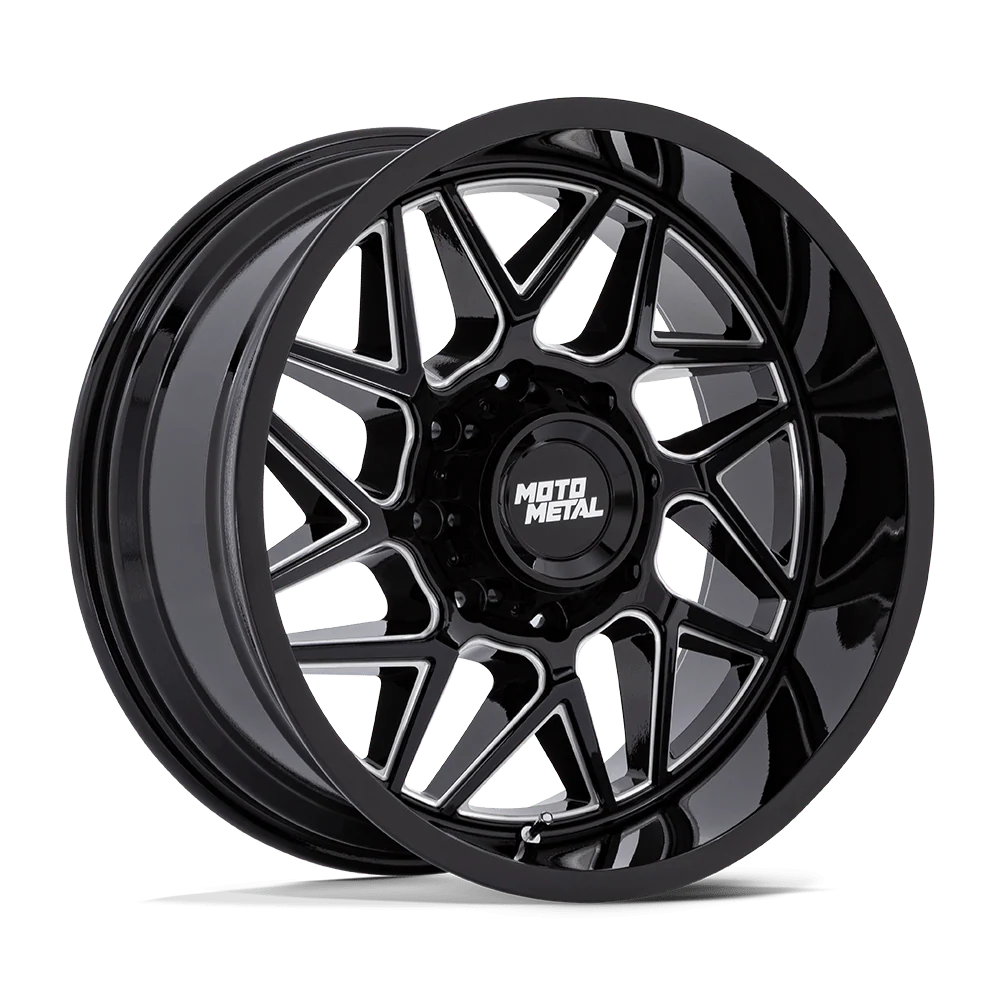 MO812 20X10 8X170 18MM GLOSS BLACK MILLED
