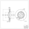 R1 05-15 Toyota Tacoma Front Drilled & Slotted Silver Brake Rotor Set w/Ceramic Pads and Hardware