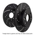 DFC 16-22 Lexus RX450hL Rear Drill/Slot Silver Rotors 4000 HybriDynamic Brake Pads w/Hardware