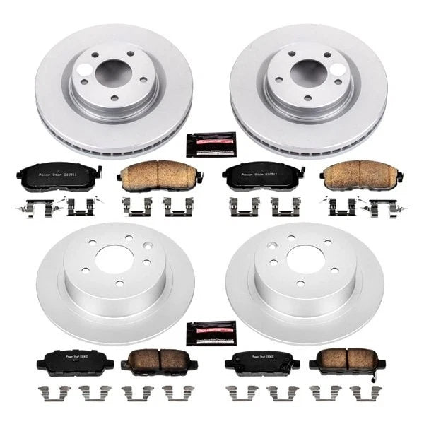 Power Stop 11-17 Nissan Juke Front & Rear Z17 Evolution Geomet Coated Brake Kit