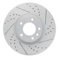 R1 11-18 Porsche Cayenne Left Front Drilled & Slotted Geoperformance Rotor