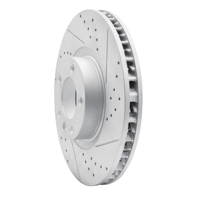 R1 11-18 Porsche Cayenne Left Front Drilled & Slotted Geoperformance Rotor