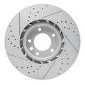 R1 11-18 Porsche Cayenne Left Front Drilled & Slotted Geoperformance Rotor
