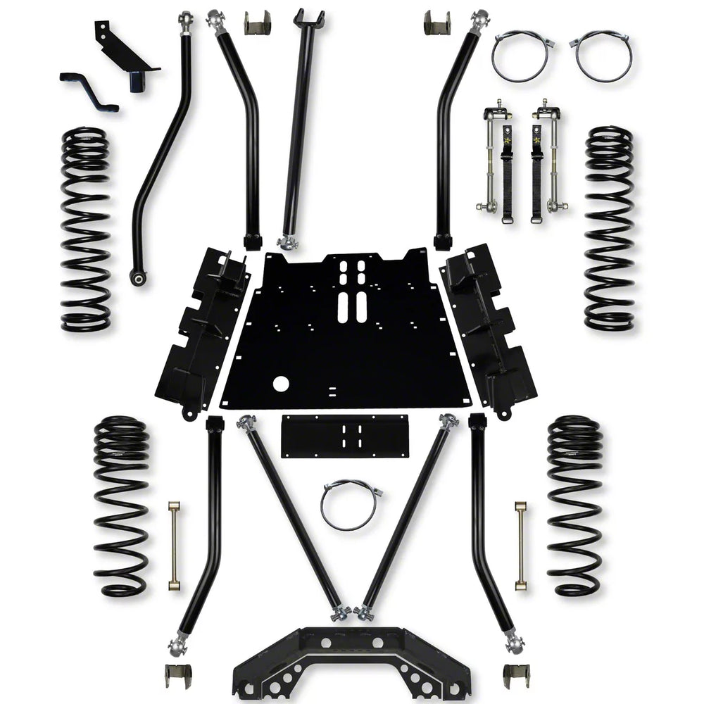 Rock Krawler 97-06 Jeep Wrangler TJ 4.5in X Factor X2 Flat Belly Long Arm System - Stage 1