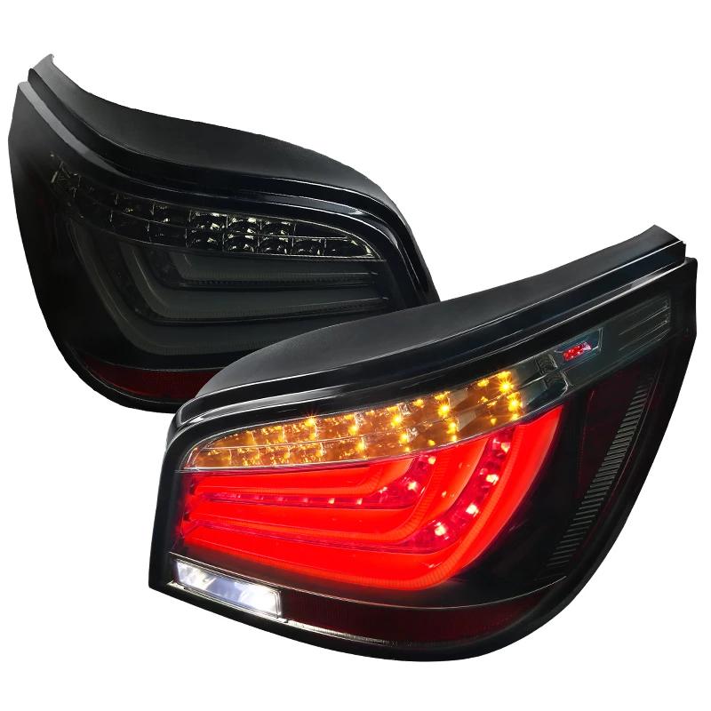E60 LED TAIL LIGHTS- CHROME WITH RED CLEAR LENS