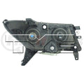 LH HEADLAMP ASSY COMPOSITE HALOGEN; BLACK BEZEL; CHROME TRIM NISSAN PATHFINDER 20132016